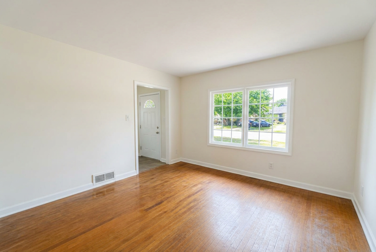 Freshly painted interior living room in New Jersey by Revive Bros